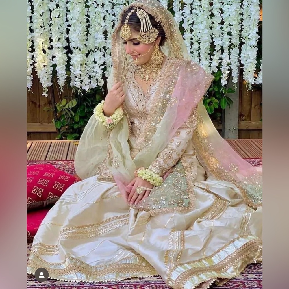 Shazak Malik Pakistani Indian Nikkah Wedding Outfit - Picture 2 of 15